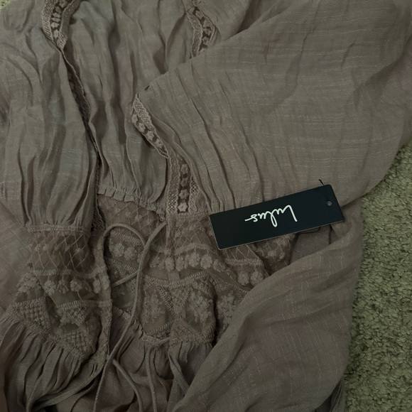 Lulus Carried Away Mauve Embroidered Maxi Top Cadigan Coverup NWT - Picture 9 of 14